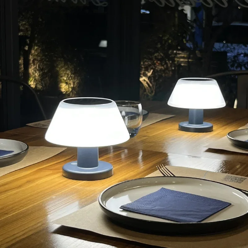 1/2DB Solar asztali Lámpa Kültéri Világítás Modern Otthon Kert Dekoráció, Újratölthető, Vezeték nélküli Lámpa Napelemes Led Fény a Hotel Bárjában