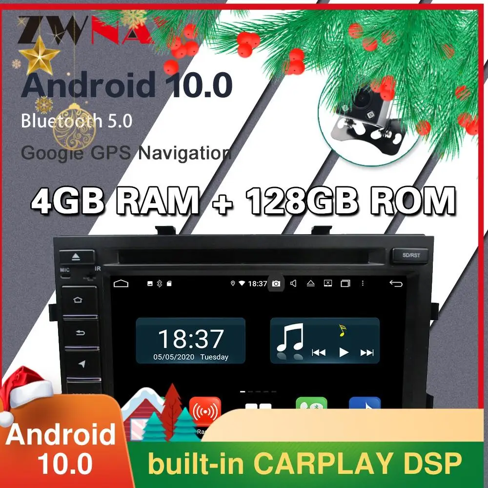 128GB Carplay Android 10 képernyő Autó Multimédia DVD Lejátszó Chevrolet spin 2012 GPS Navi autó, Auto Rádió Sztereó Audio egység