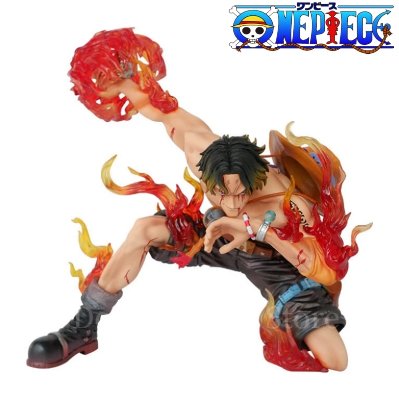 19cm One Piece Anime Ábra Portgas D Ace PT Csata Sérült Manga Figma Szobor Cselekvési Modell Baba Dekoráció Gyűjtemény Játék, Ajándék