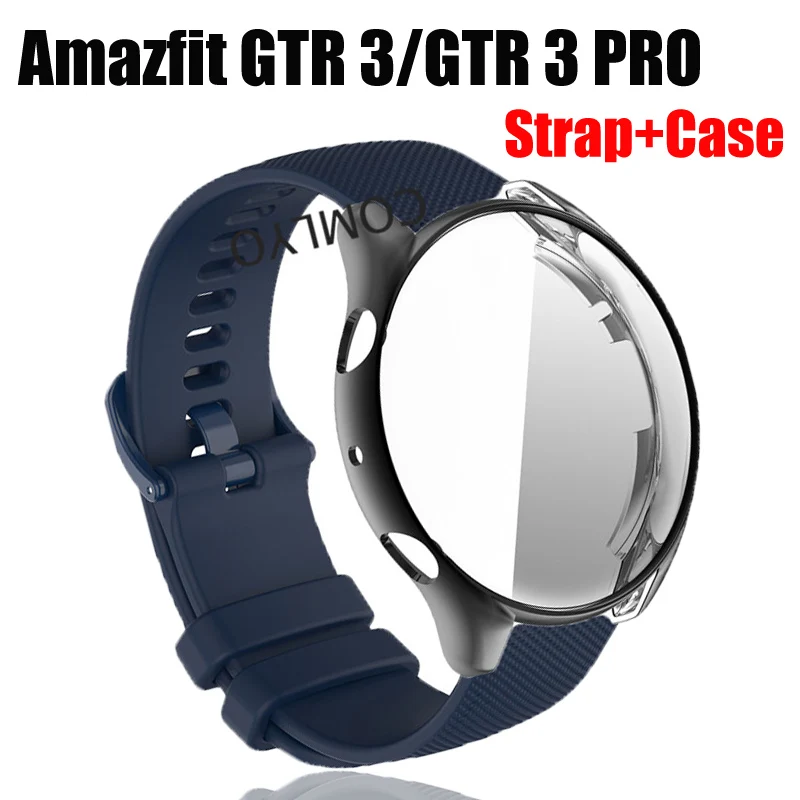 A Amazfit GTR 3 Szíj szilikon Band Karkötő GTR3 Pro Eset Smart Óra TPU Teljes Védő Borító Széle a Keret Lökhárító Héj