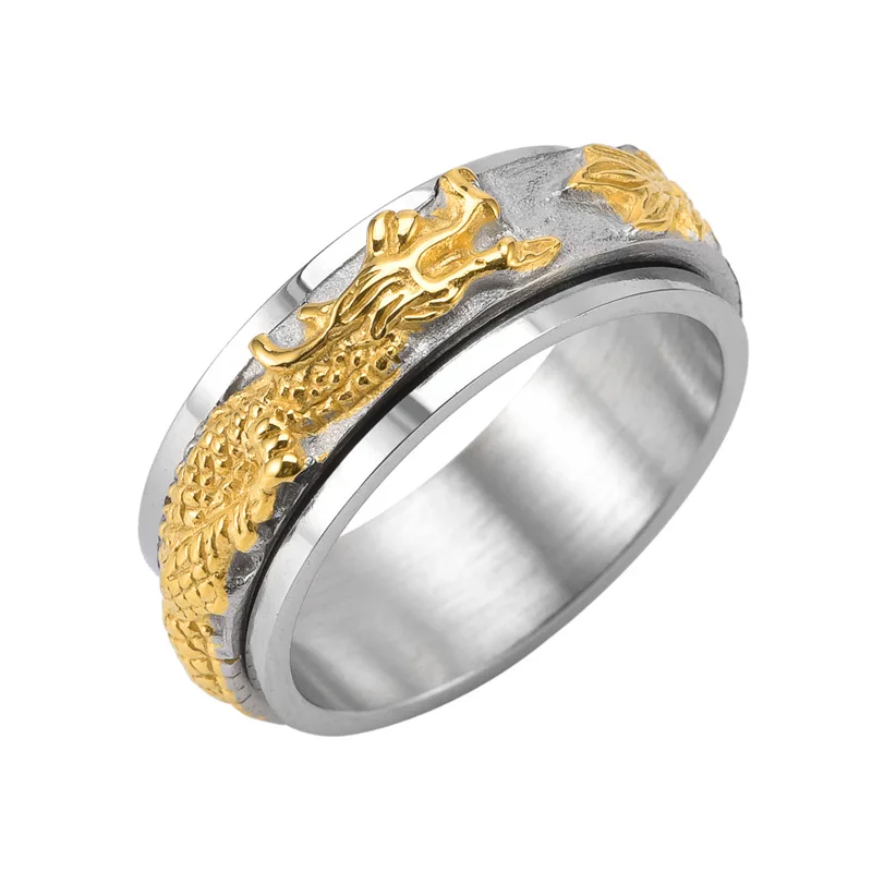 Arany Gyűrű, Férfi 18K Galván Nem Halványuló Gyűrűt 2024 Új Divat Ékszerek, Személyre szabott, Divatos Stílus