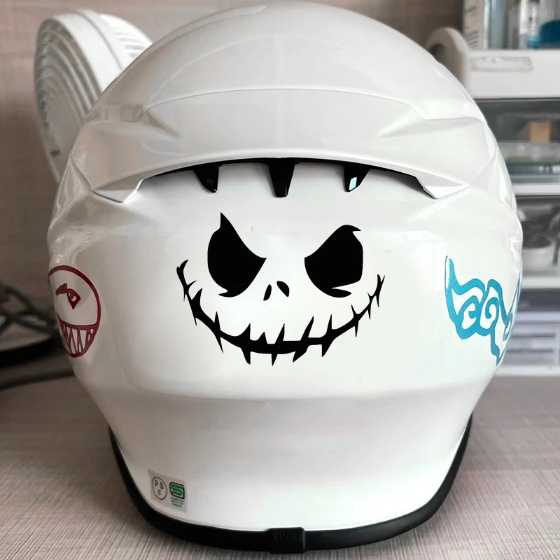 Aranyos Skull Pumpkin Dekoráció Király Jack Matricák Bukósisakot Tartály Fényvédő Halloween Csontváz Motorkerékpár Király Vinyl Matricák