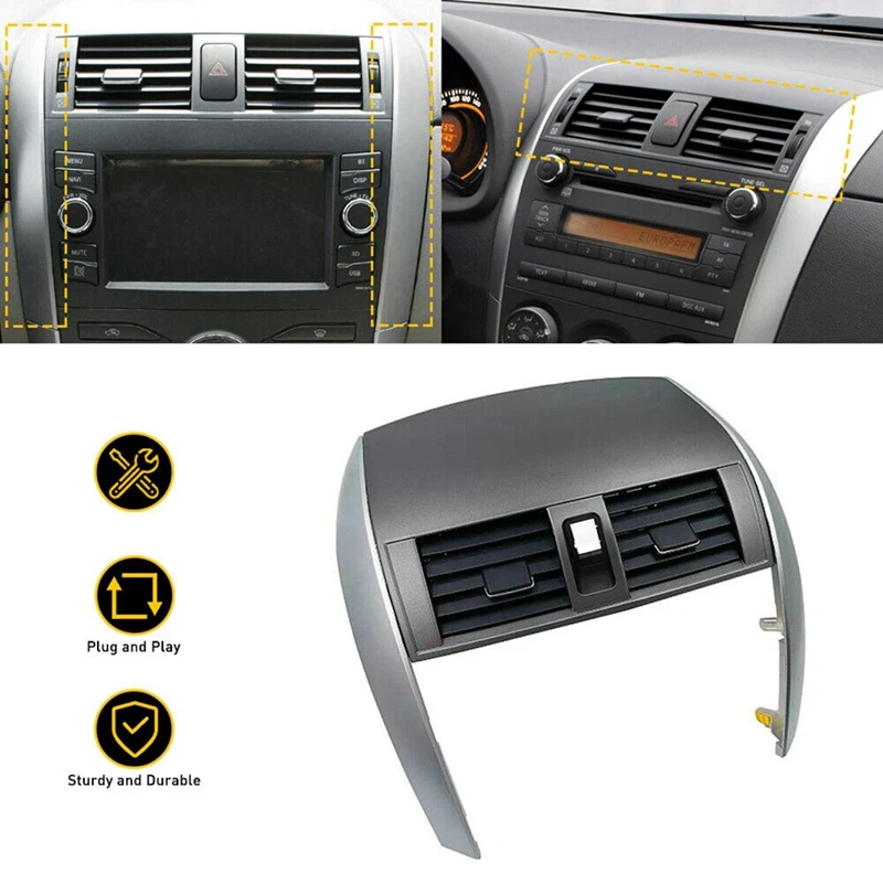 Autó Center Dash-T/C Kilépő Levegő Nyílás Panel Szalag Trim Pótalkatrészek, Tartozékok Toyota Corolla 2009-2013
