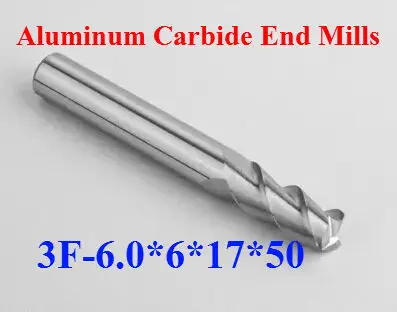 CNC eszköz TAPC volfrám ötvözet marószerszám speciális lapos alumínium ötvözet vágó alumínium ötvözet marószerszám 3F*6.0*6*17*50