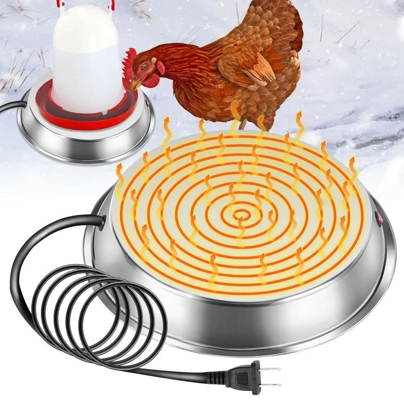 Csirke Vízmelegítő Téli Csirke Waterer Fűtött Alap Biztonságos, Tartós Téli Fűtés Baromfi Vízmelegítő