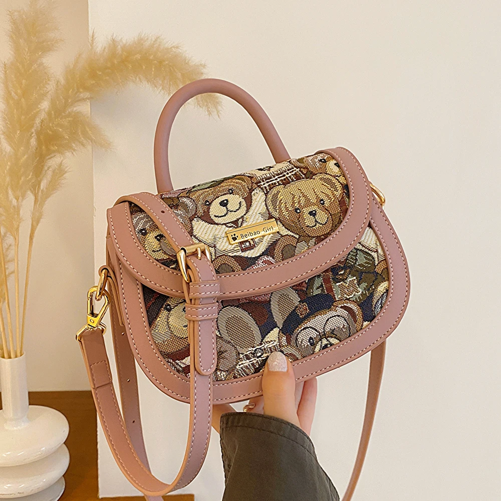 divat kors táska női táska aranyos Lány Medve design női táska finom női válltáska elegáns női táska