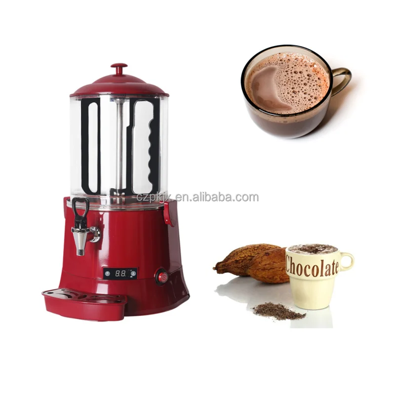 Fekete Kereskedelmi Forró Csokoládé Adagoló Gép 10L Tej, Tea Blender Forró Csoki Olvad Gépek