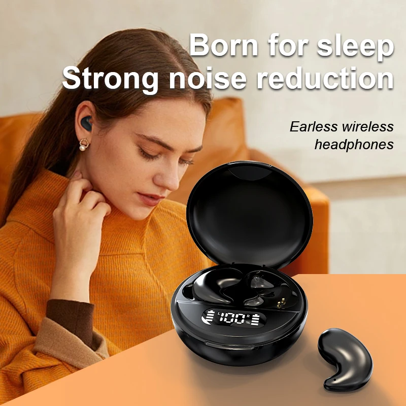 Láthatatlan Aludni Vezeték nélküli Fülhallgató TWS Bluetooth 5.3 Fejhallgató Rejtett Fülhallgató IPX5 Vízálló zajcsökkentés Sport Fülhallgató