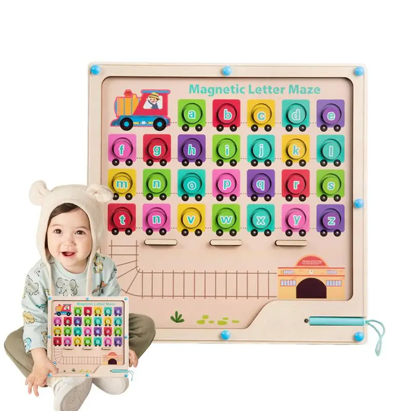 Mágneses Ábécé Testület Ábécé Színes Puzzle Gyerekeknek Oktatási Labirintus Játékok Montessori ABC Puzzle Fórumon Lányok Fiúk