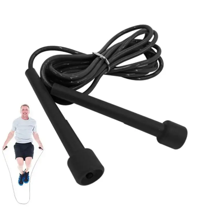 PVC ugrálókötél Fekete Állítható Sport Fitness Jumping Kötél csúszásmentes Hordozható Könnyű Képzés Sebesség fogyni Kötél Ugrás