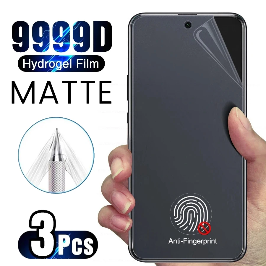 Samsung Galaxy S23 S23+ Plusz 9999D Matt Matt Lágy, Hidrogél Film Anti-ujjlenyomat képernyővédő fólia Samsung Ultra S23
