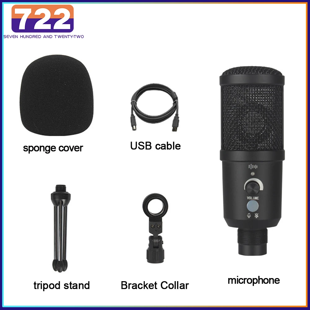 USB Mikrofon 192Khz/24Bit Podcast PC Mikrofon Kondenzátor Mikrofon a Mikrofon rögzítésére,Szerencsejáték,Streaming,Youtube,Podcast
