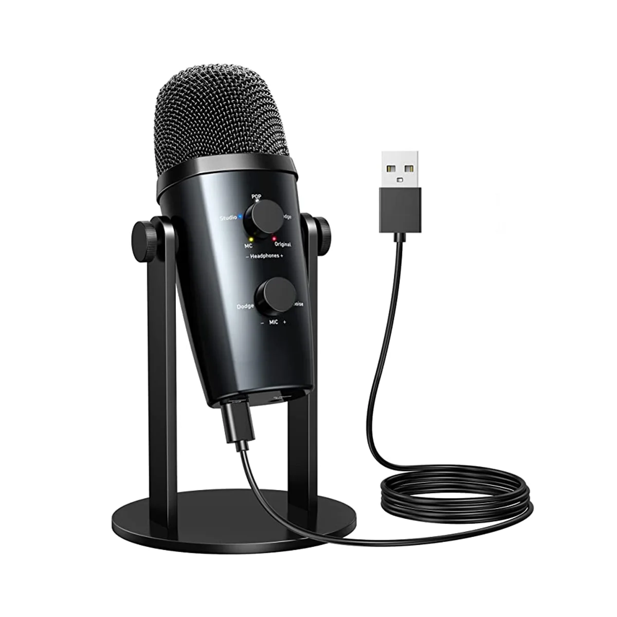 USB Mikrofon, Kondenzátor Játék Mikrofon PC//5/Laptop/Telefon, 4 Hang Módok, a zajcsökkentés, valamint Reverb