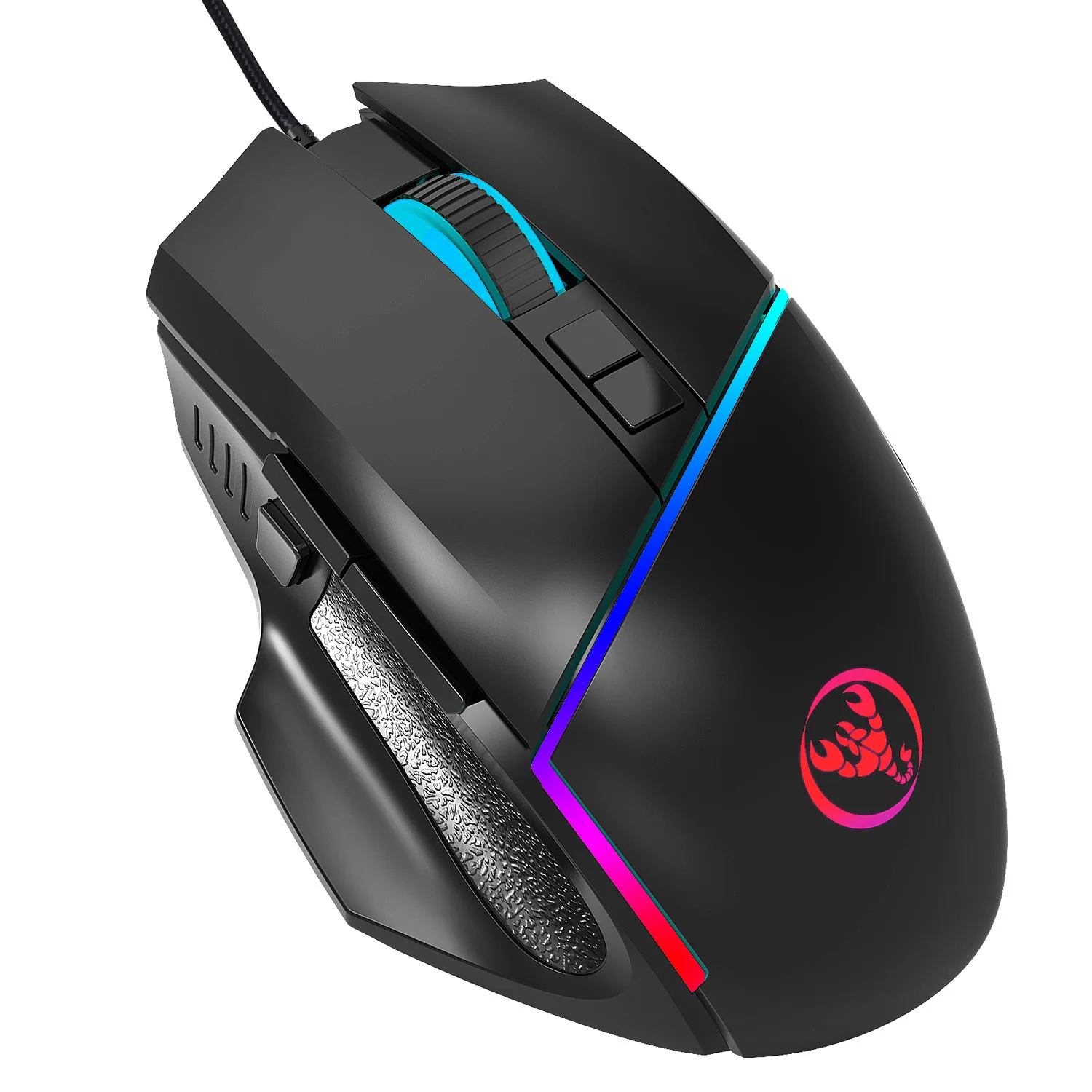 Vezetékes Gaming Mouse 7 Gombot Háttérvilágítású, Ergonomikus USB-Egerek 6400 DPI Háttérvilágítás Állítható Optikai Egerek számára PC Gamer Asztali Számítógép