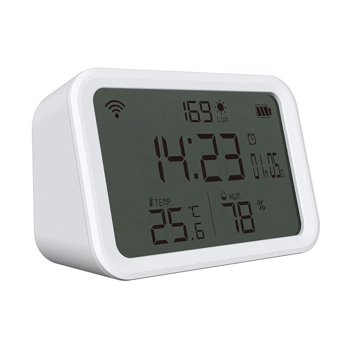 WiFi Hőmérő Páratartalommérő Monitor: Digitális Fény Hőmérő Páratartalom-Érzékelő, Mérő Baba Otthon Beltéri Üvegházhatású